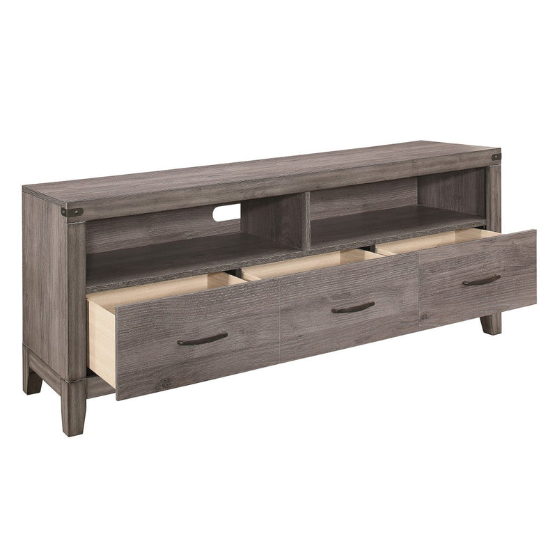 66"L Industrial design Tv Stand With 3 Storage Drawers - MA-20420-66T